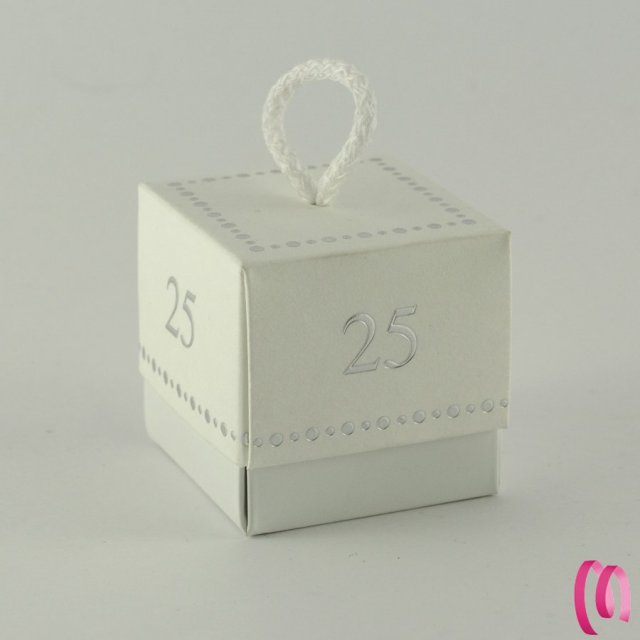 Bomboniera scatolina portaconfetti anniversario nozze argento - Confetti &  Bomboniere