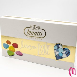 Confetti Buratti Cuoriandoli Sfumati Azzurro al cioccolato Fondente confezione 1 kg BCRMR100 a partire da 11,20 € 