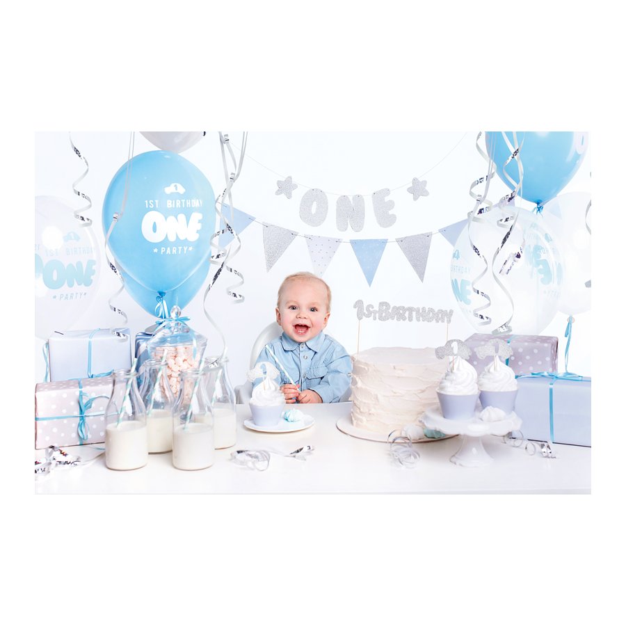 Box decorazioni Primo Compleanno Azzurro Bambino