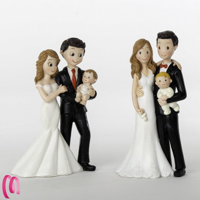 Cake Topper sposi con bambino MBB9422 a partire da 10,93 € 