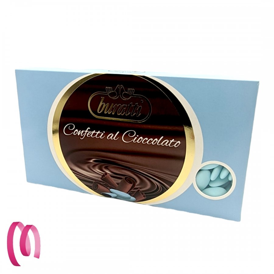 Confetti Buratti Azzurri al cioccolato Fondente confezione 1 kg